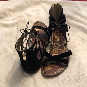 Leather Sandals with gold accents